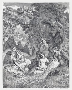 Illustration pour le poème de Tennyson, La Princesse - Daniel (after) Maclise