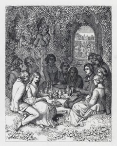 Illustration pour le poème de Tennyson, La Princesse - Daniel (after) Maclise