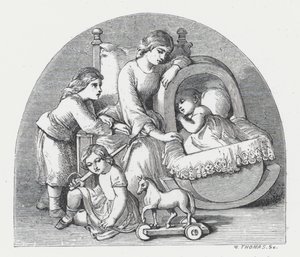 Illustration pour le poème de Tennyson, La Princesse - Daniel (after) Maclise