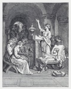 Illustration pour le poème de Tennyson, La Princesse - Daniel (after) Maclise