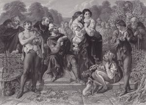 Orlando et le lutteur, "Comme il vous plaira" - Daniel (after) Maclise