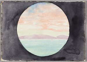 Baie de Tunis à travers le hublot du vapeur Fürst Bismark, Tunisie, croquis de voyage, 1896 - Daniel Burnham