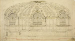Orchestra Hall, Chicago, Illinois, Section, 1904 - Daniel Burnham