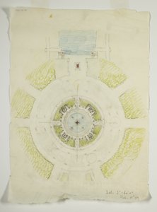 Potomac Round Point, Washington D.C., plan de la piscine circulaire, 1909 - Daniel Burnham