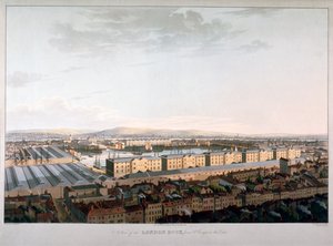 Vue des docks de Londres, 1816