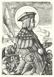 Maximilien Ier, empereur romain germanique, en tant que Saint Georges - Daniel Hopfer
