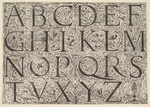 Alphabet majuscule romain, vers 1520 - Daniel Hopfer