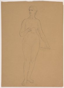 Dessin, nu féminin debout, 1850-60 - Daniel Huntington