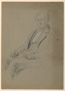 Dessin, homme assis, 1860 - Daniel Huntington