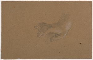 Dessin, étude de la main droite, 1850-60 - Daniel Huntington