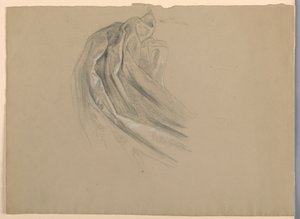 Dessin, étude pour "Une Madeleine", D, 1852 - Daniel Huntington