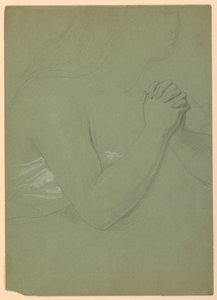 Dessin, étude pour "Une Madeleine", F, 1852 - Daniel Huntington
