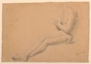Dessin, étude pour la "Communion des malades", 1844-45 - Daniel Huntington