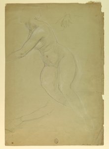 Dessin, étude pour "Justice et Pe, 1886 - Daniel Huntington