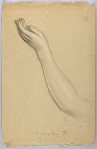 Dessin, étude pour la "Leçon de charité", 1850 - Daniel Huntington