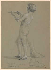 Dessin, étude pour la "Réception de Martha Washington", 1860 - Daniel Huntington