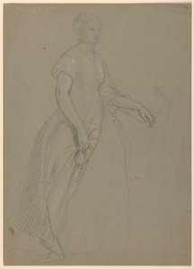 Dessin, étude pour la "Réception de Martha Washington", 1860 - Daniel Huntington
