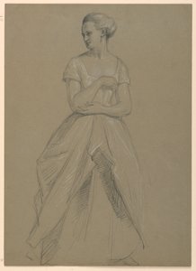 Dessin, étude pour la "Réception de Martha Washington", 1860 - Daniel Huntington