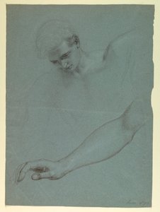 Dessin, étude pour "Le rêve de Mercy", 1857-58