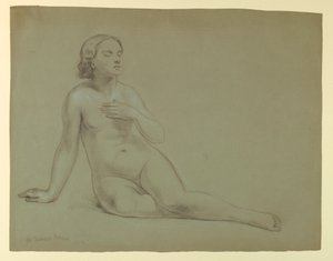 Dessin, étude pour "Le rêve de Mercy", 1857 - Daniel Huntington