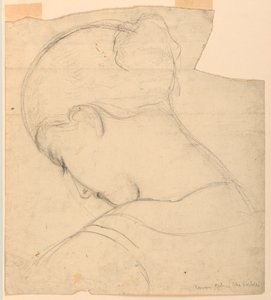 Dessin, étude pour "Roman Girl", tête de femme, 1841 - Daniel Huntington