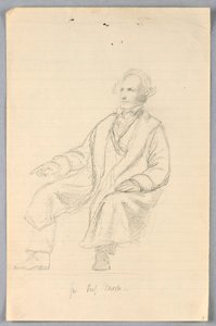 Dessin, étude pour le "Groupe scientifique", 1858 - Daniel Huntington