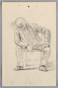 Dessin, étude pour le "Groupe scientifique", 1858 - Daniel Huntington