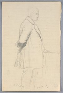Dessin, étude pour le "Groupe scientifique", 1858 - Daniel Huntington
