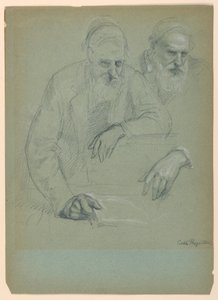 Dessin, Deux études de Daniel Hun, 1881