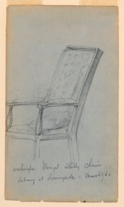 Dessin, étude de Washington Irving, 15 mars 1860 - Daniel Huntington