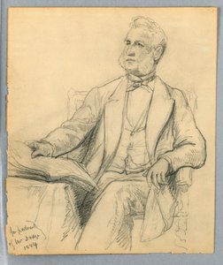 Dessin, William E. Dodge assis, 1884 - Daniel Huntington