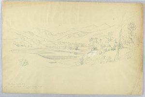 Franconia Notch depuis la rivière Pemigewasset près de Grafton House - Daniel Huntington