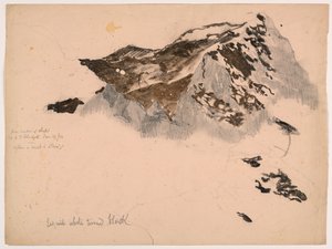 Depuis la fenêtre du chalet, sommet du Mt. Scheidegg, après une brume et une tempête - Daniel Huntington