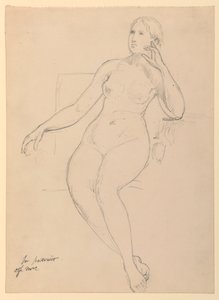 Femme nue assise - Daniel Huntington