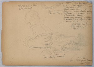 Croquis pour le portrait de Marguerite Burrows, 18 novembre 1884 - Daniel Huntington