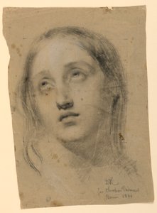Étude de tête pour "Prisonniers chrétiens primitifs" - Daniel Huntington