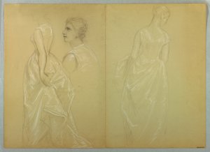 Étude de Mme Winthrop pour "Le jour de réception de Lady Washington" - Daniel Huntington