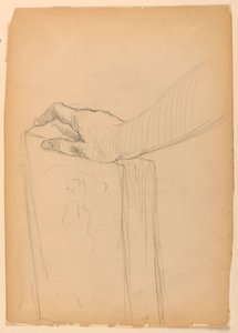 Étude de la main droite sur un livre - Daniel Huntington