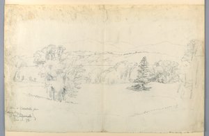 La rivière Hudson et les Catskills depuis Barrytown - Daniel Huntington