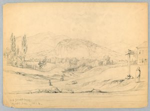 Vers le gué à North Conway, par la route de Jackson, New Hampshire