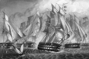 Victoire de Sir Charles Napier au large du Cap Saint-Vincent, 5 juillet 1833, vers 1857 - Daniel John Pound