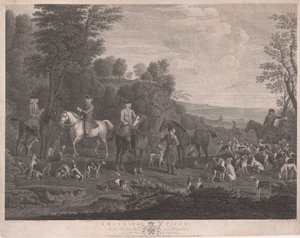 Une scène de chasse dans la salle de chasse à Houghton - Daniel Lerpinière