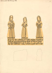 Plaque de laiton pour John Asplyn, Godfrey Askew et Elizabeth, leur épouse, église d