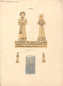 Plaque de laiton pour Thomas et Alicia Broke, église paroissiale de St. Margaret, Barking
