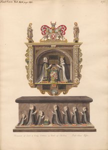 Mémorial à Lord et Lady Latimer et tombe des enfants Ralph, Katherin, Ralph, Dorothye, Jane, Margaret et Anne de l