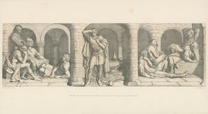 Harold et les Saxons sont confinés dans le château de Beaurain, près de Montreuil - Daniel Maclise