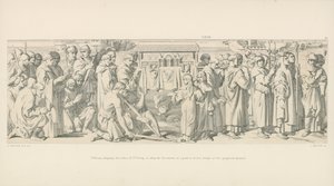 Guillaume montre les reliques de Saint-Valery pour apaiser le mécontentement d