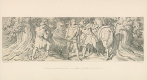 William, dans son terrain de chasse à Rouen, reçoit des nouvelles de Tostig sur le couronnement d