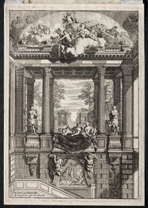 Escalier au palais de Voorst en Hollande
