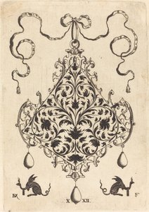 Grand pendentif, motif de feuillage ornemental - Daniel Mignot